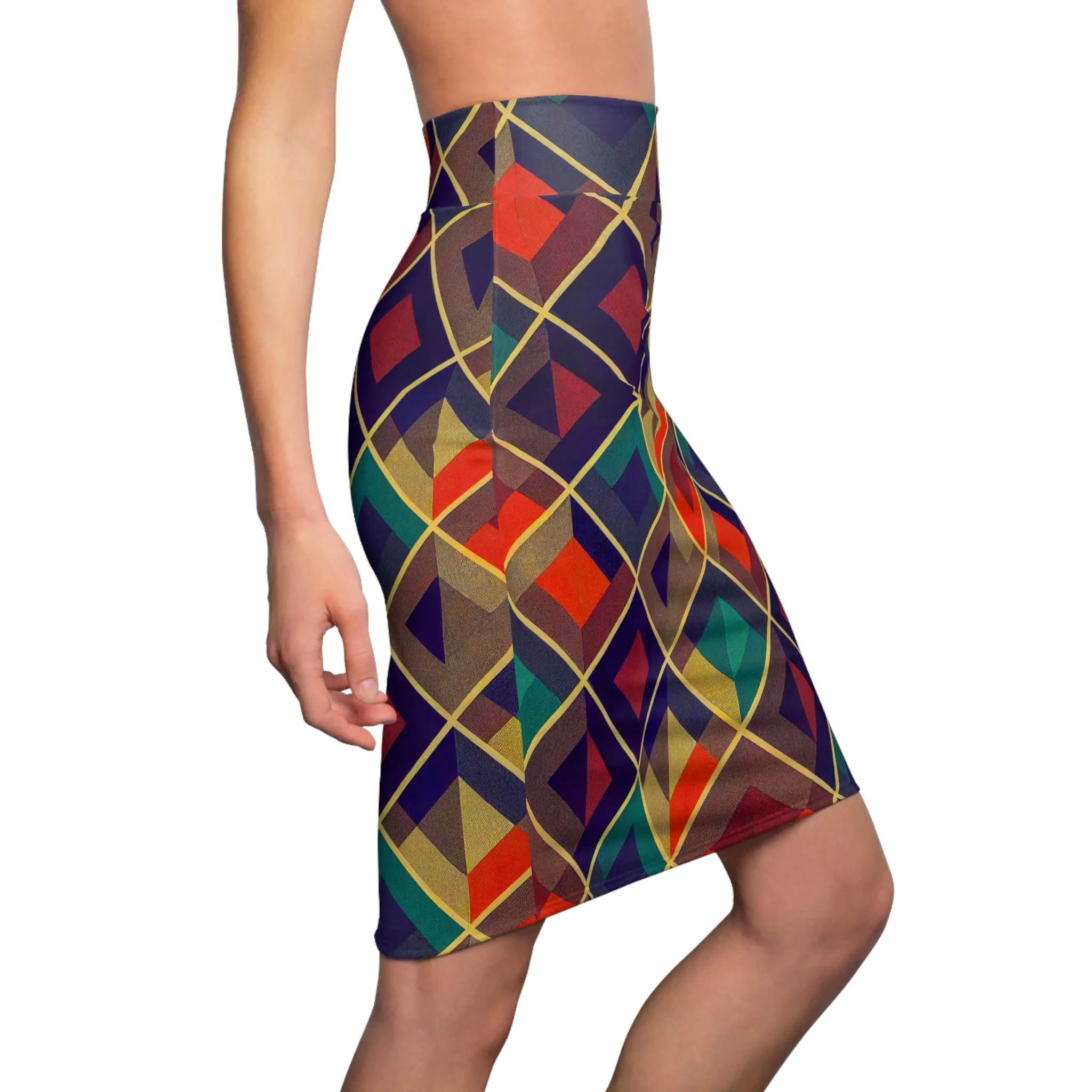 Pencil Skirt - Herringbone Kaleidoscope