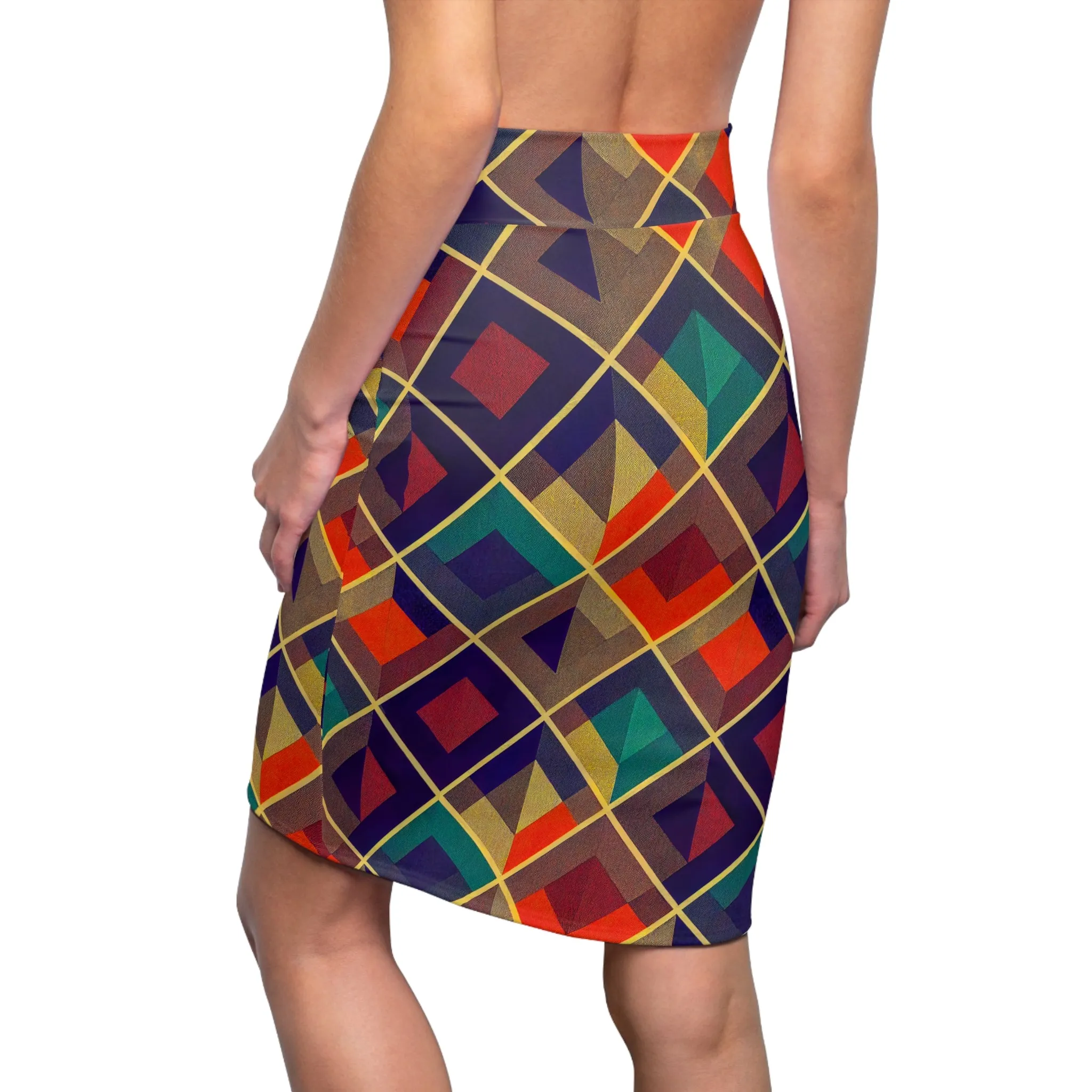 Pencil Skirt - Herringbone Kaleidoscope