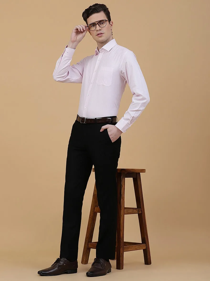 Pink Solid Regular Fit Formal Shirt | JadeBlue