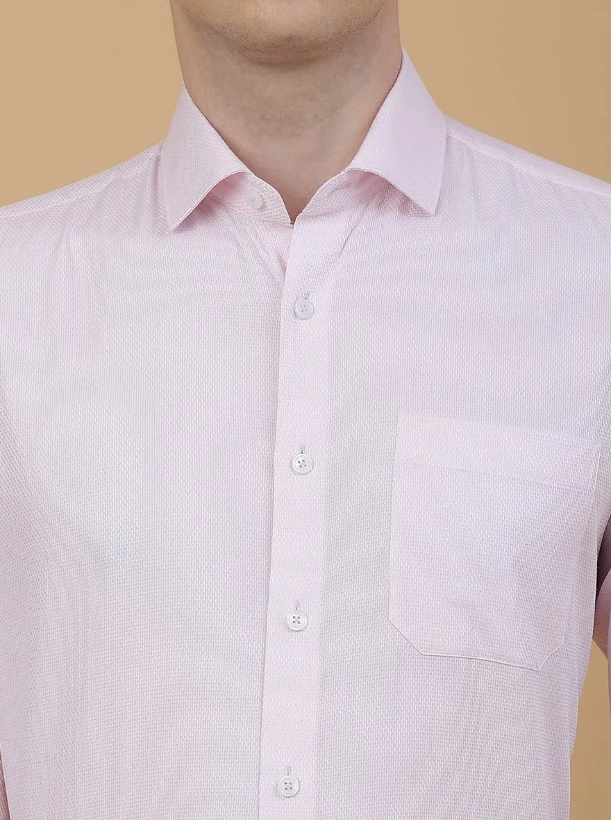 Pink Solid Regular Fit Formal Shirt | JadeBlue