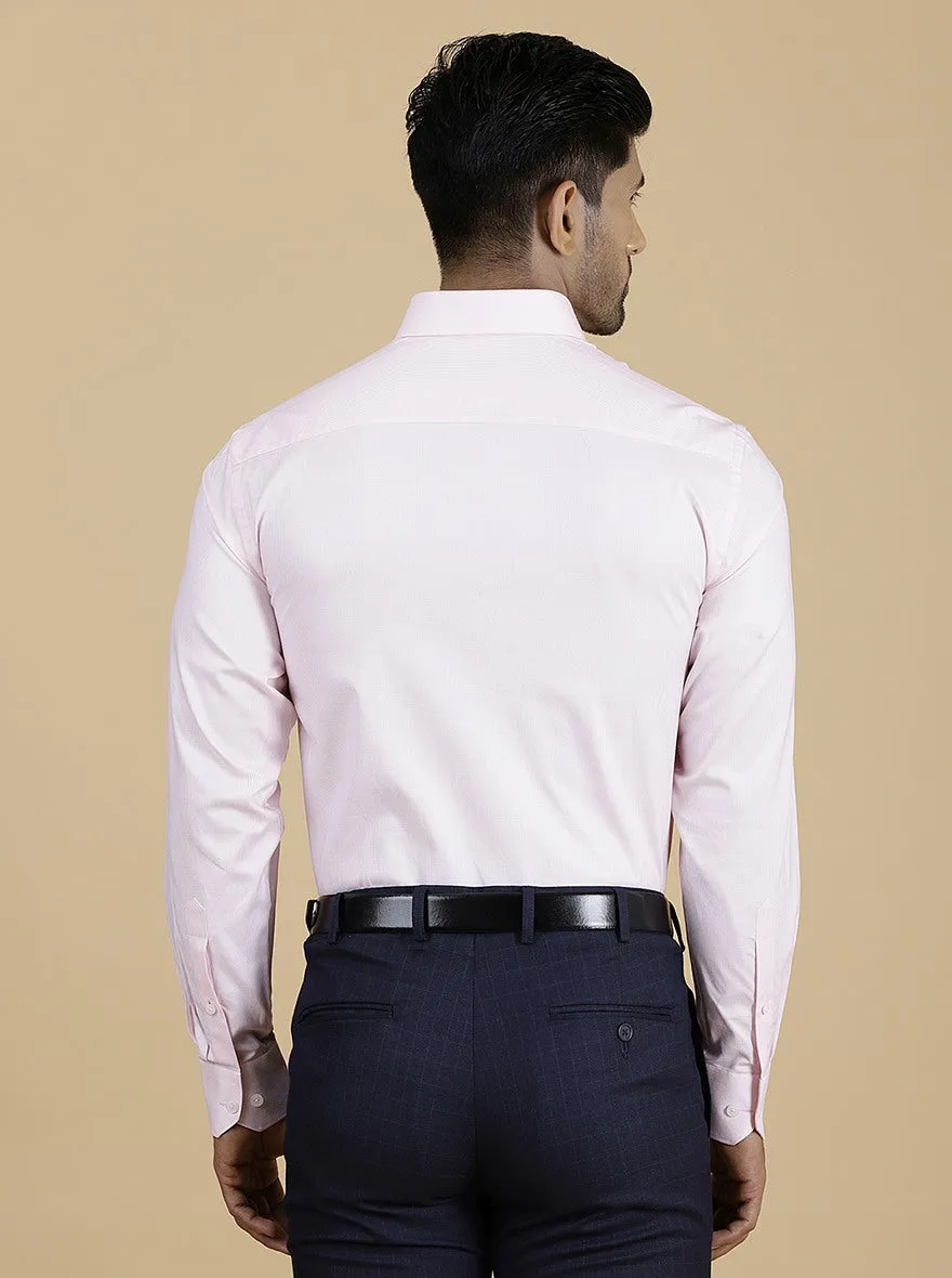 Pink Solid Regular Fit Formal Shirt | JadeBlue