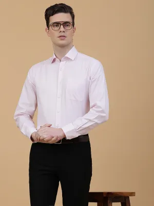 Pink Solid Regular Fit Formal Shirt | JadeBlue