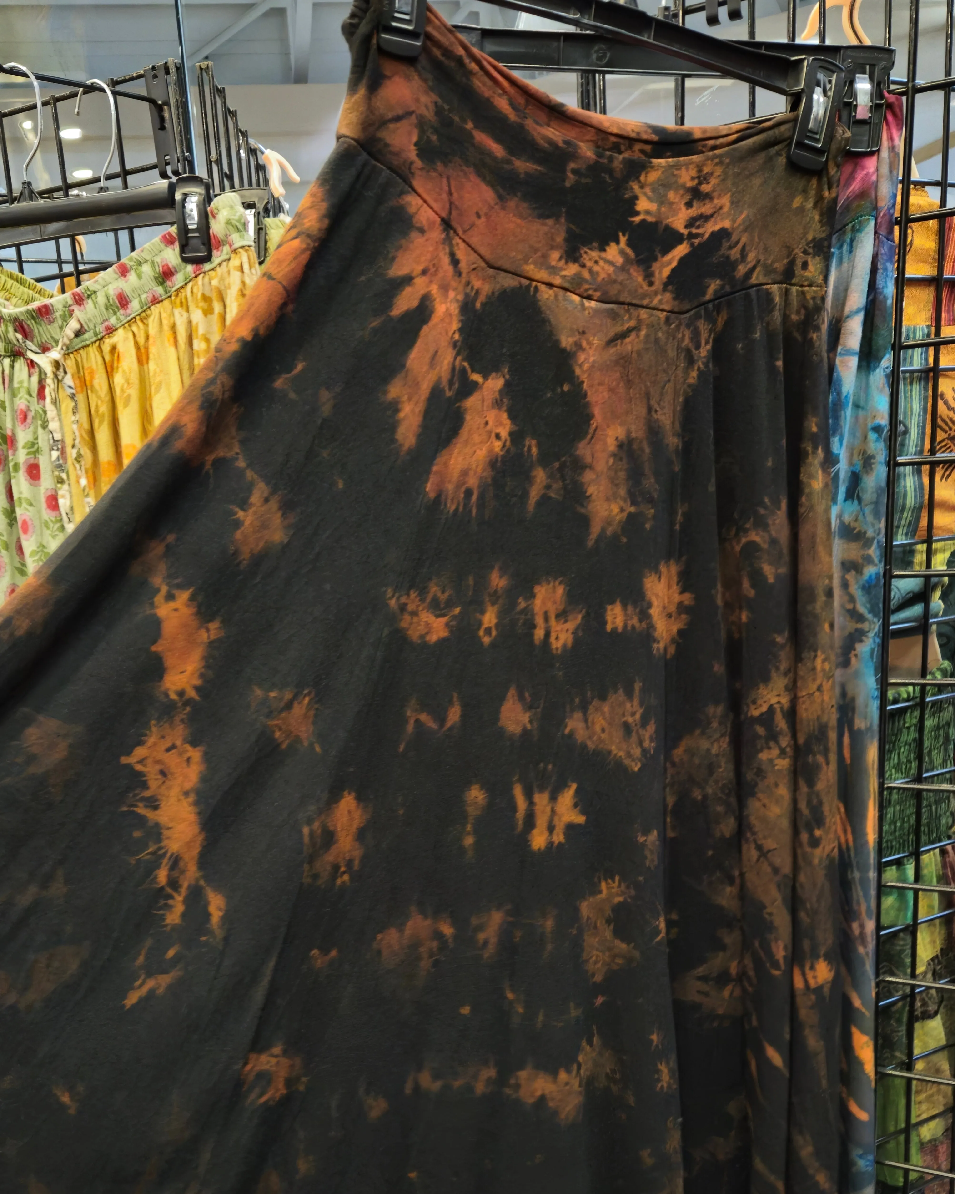 Plus Size Long Tie Dye Skirt