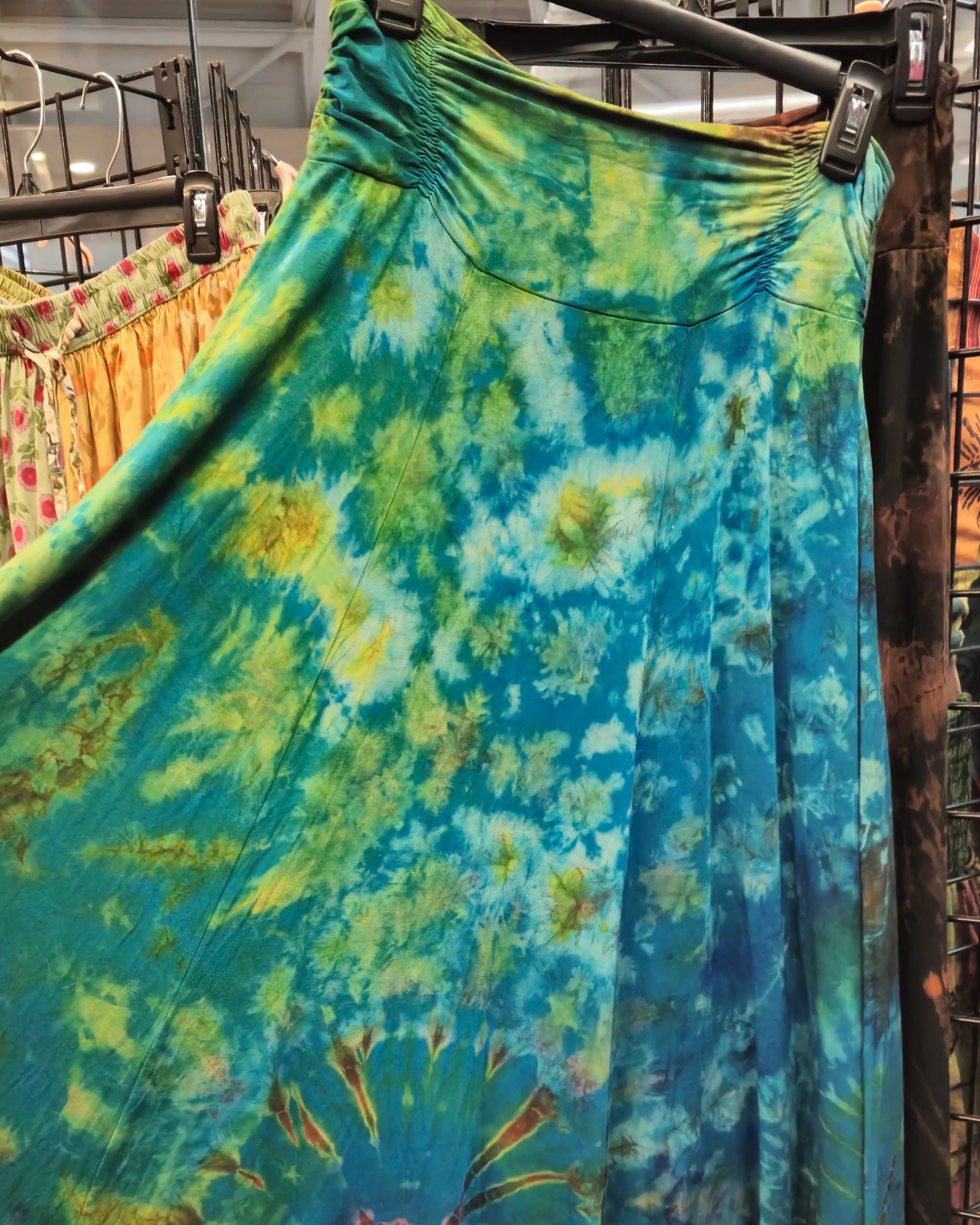 Plus Size Long Tie Dye Skirt
