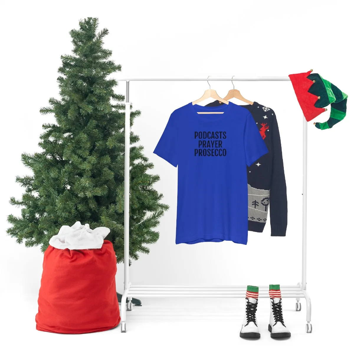 Podcast, Prayer, Prosecco - Unisex Jersey Short Sleeve Tee