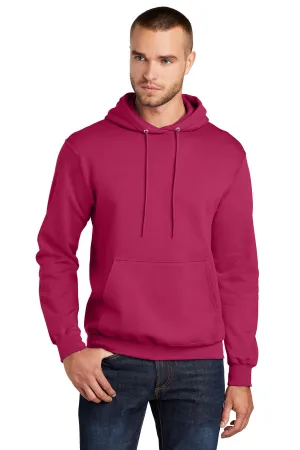 Port & Company Core Fleece Pullover Hooded Sweatshirt. PC78H Flush Pink