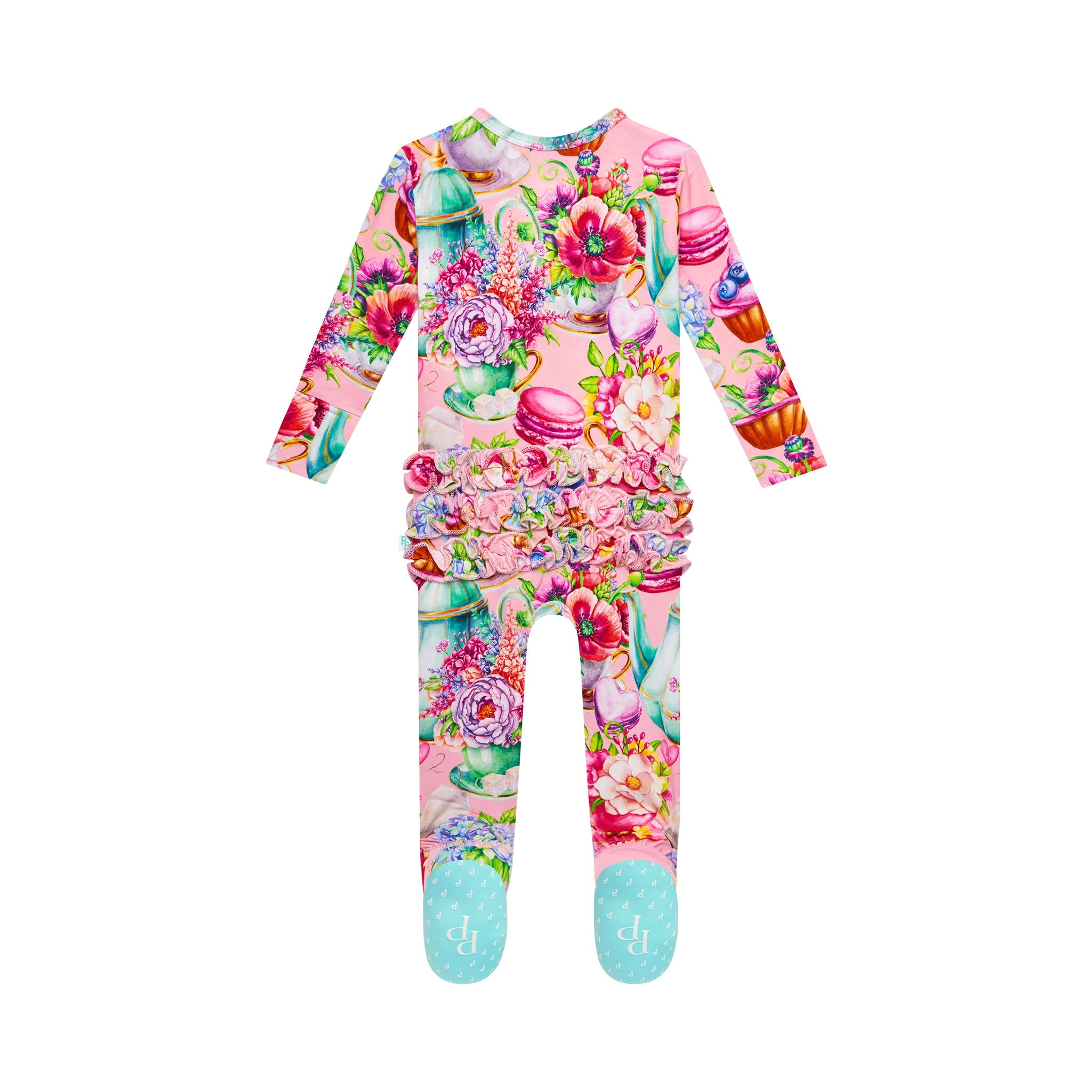 Posh Peanut Elizabeth Ruffled Zippered Footie