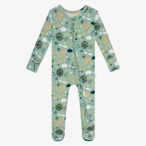 Posh Peanut To The Stars Footie with Zipper