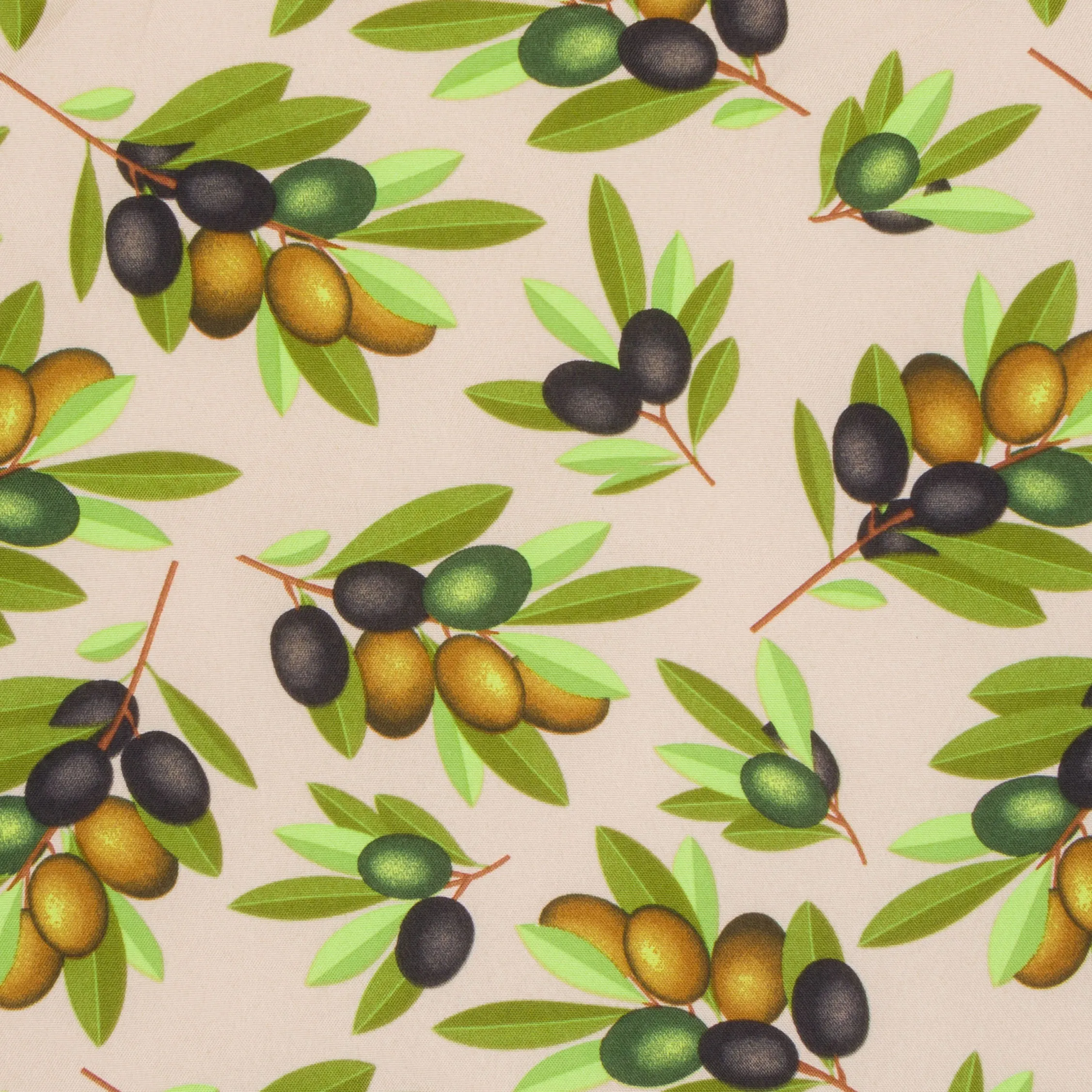 Printed Mini Matt Olive Grey Background Large Leaf