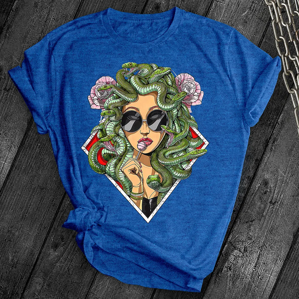Psychedelic Snakes Medusa Tee
