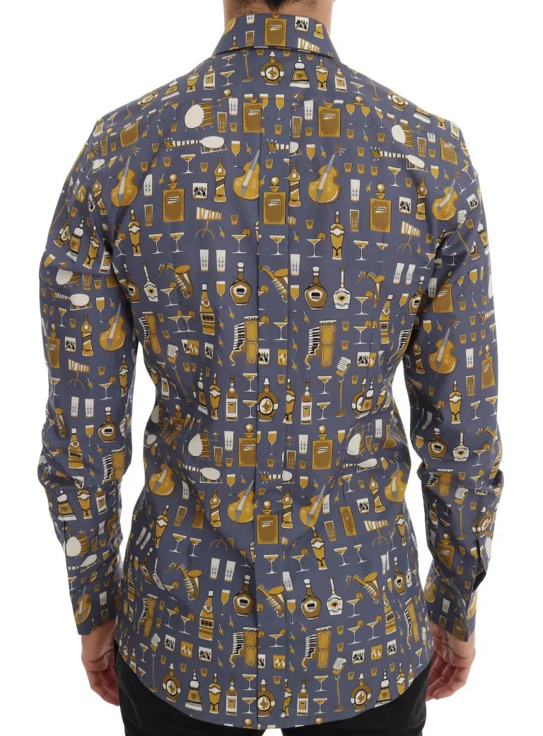 Purple Slim Fit GOLD Jazz Shirt