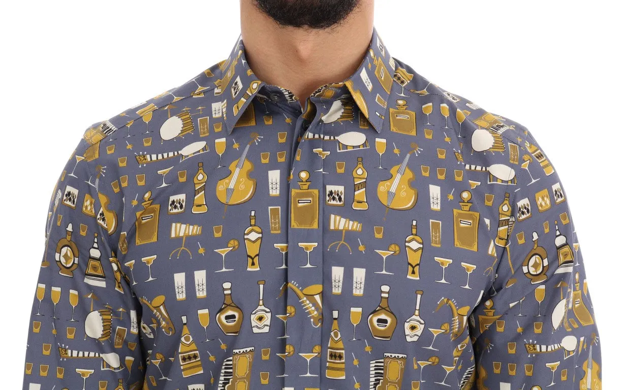 Purple Slim Fit GOLD Jazz Shirt