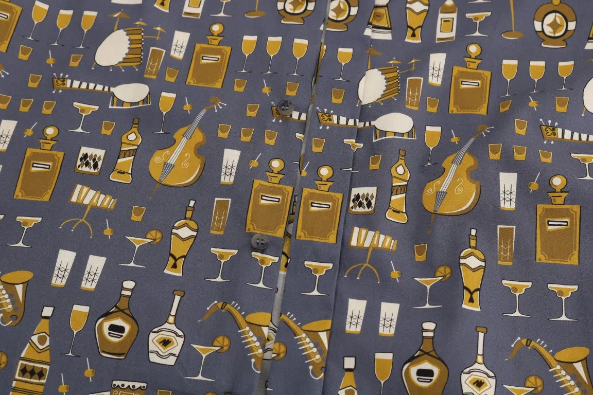 Purple Slim Fit GOLD Jazz Shirt