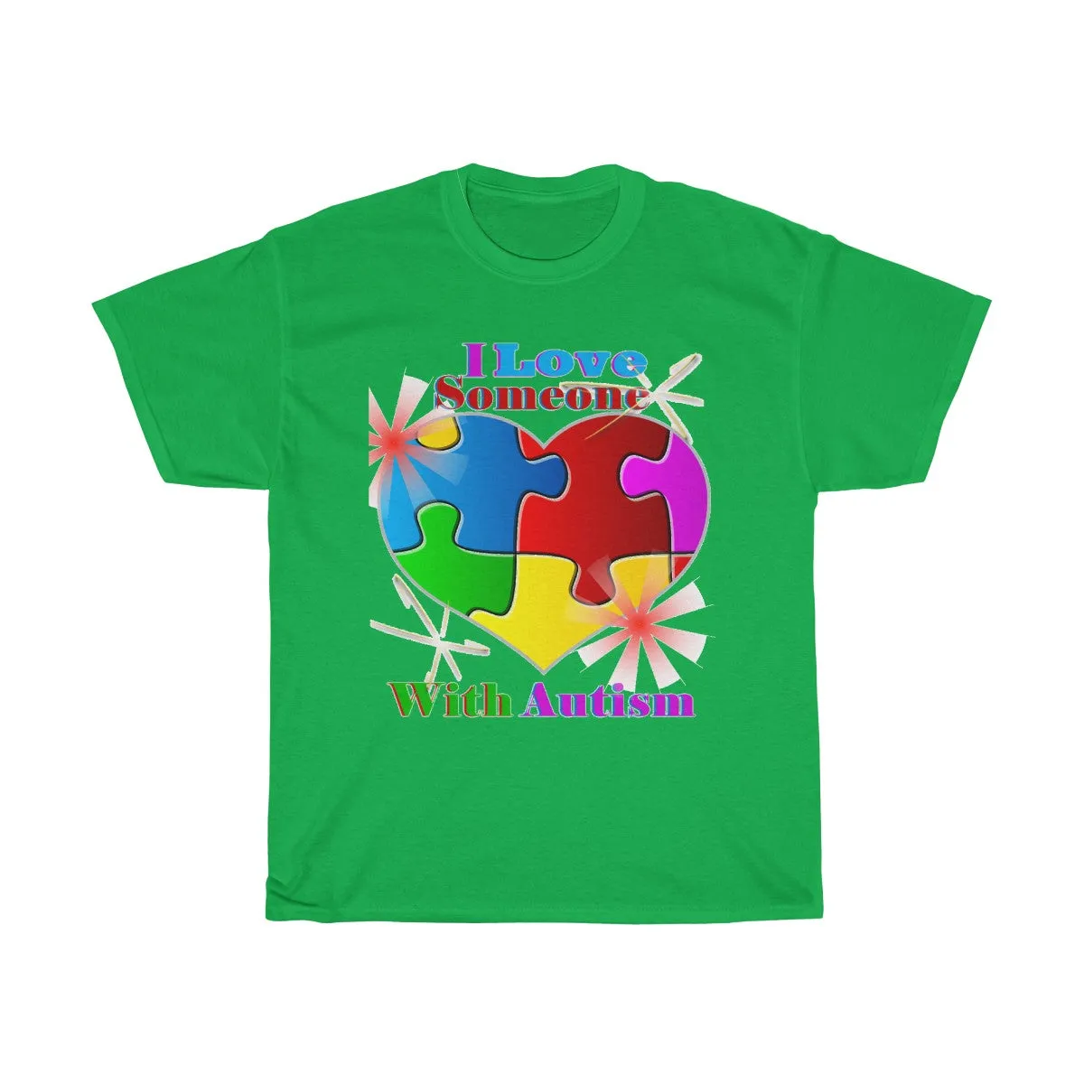 "I Love Someone with Autism" Unisex Heavy Cotton Tee