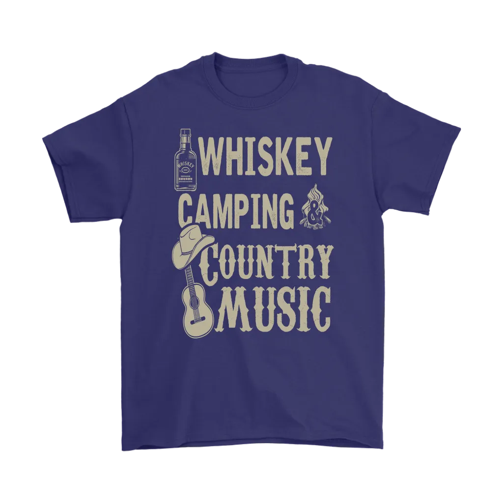 "Whiskey, Camping, and Country Music" - Shirts and Hoodies