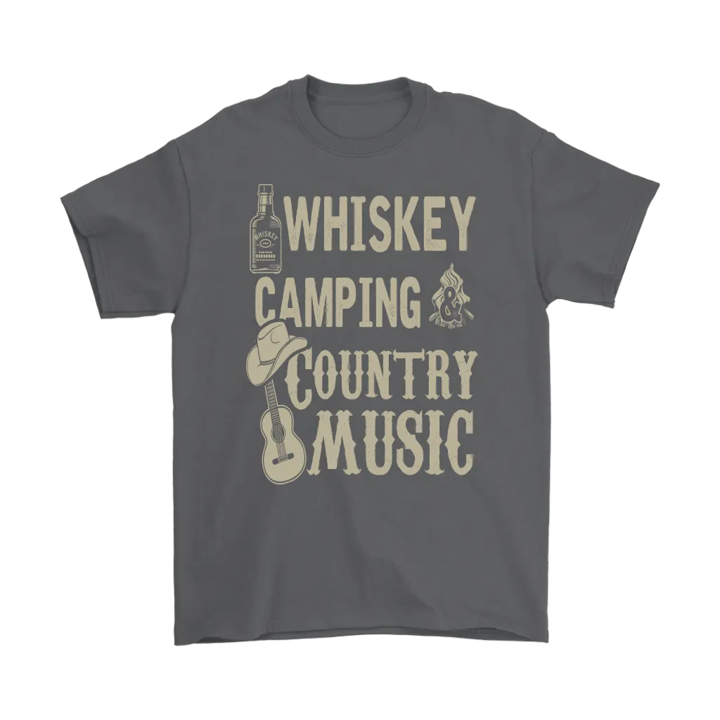 "Whiskey, Camping, and Country Music" - Shirts and Hoodies
