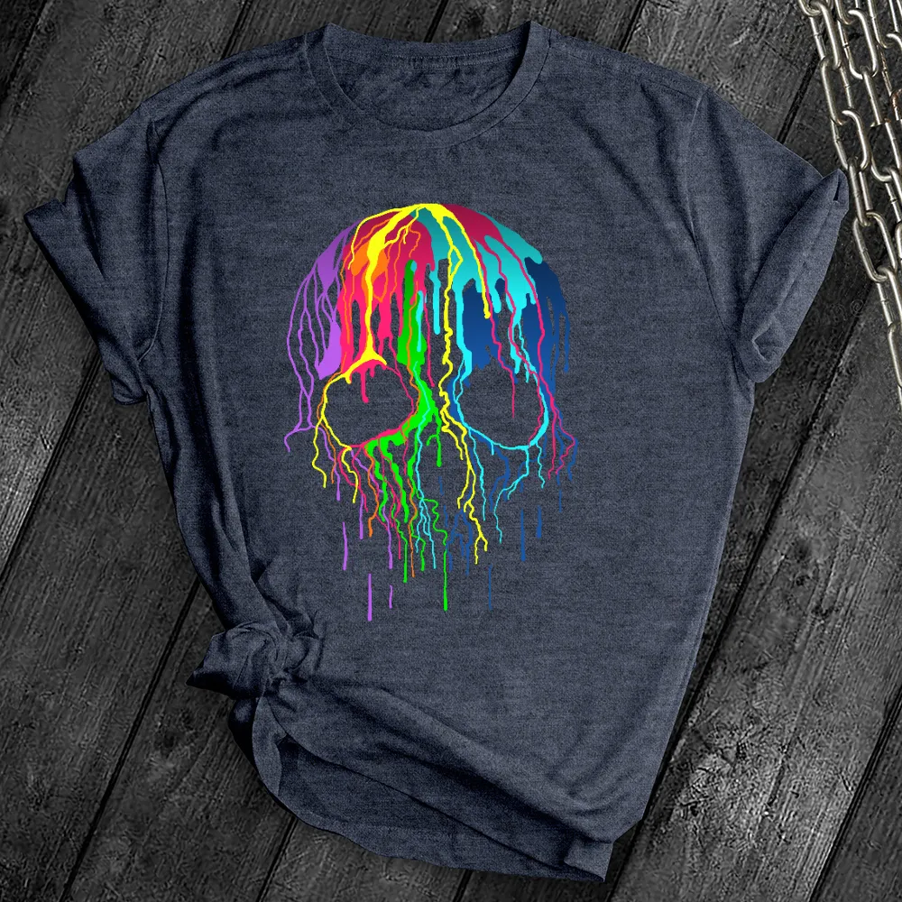 Rainbow Drip Skull Tee