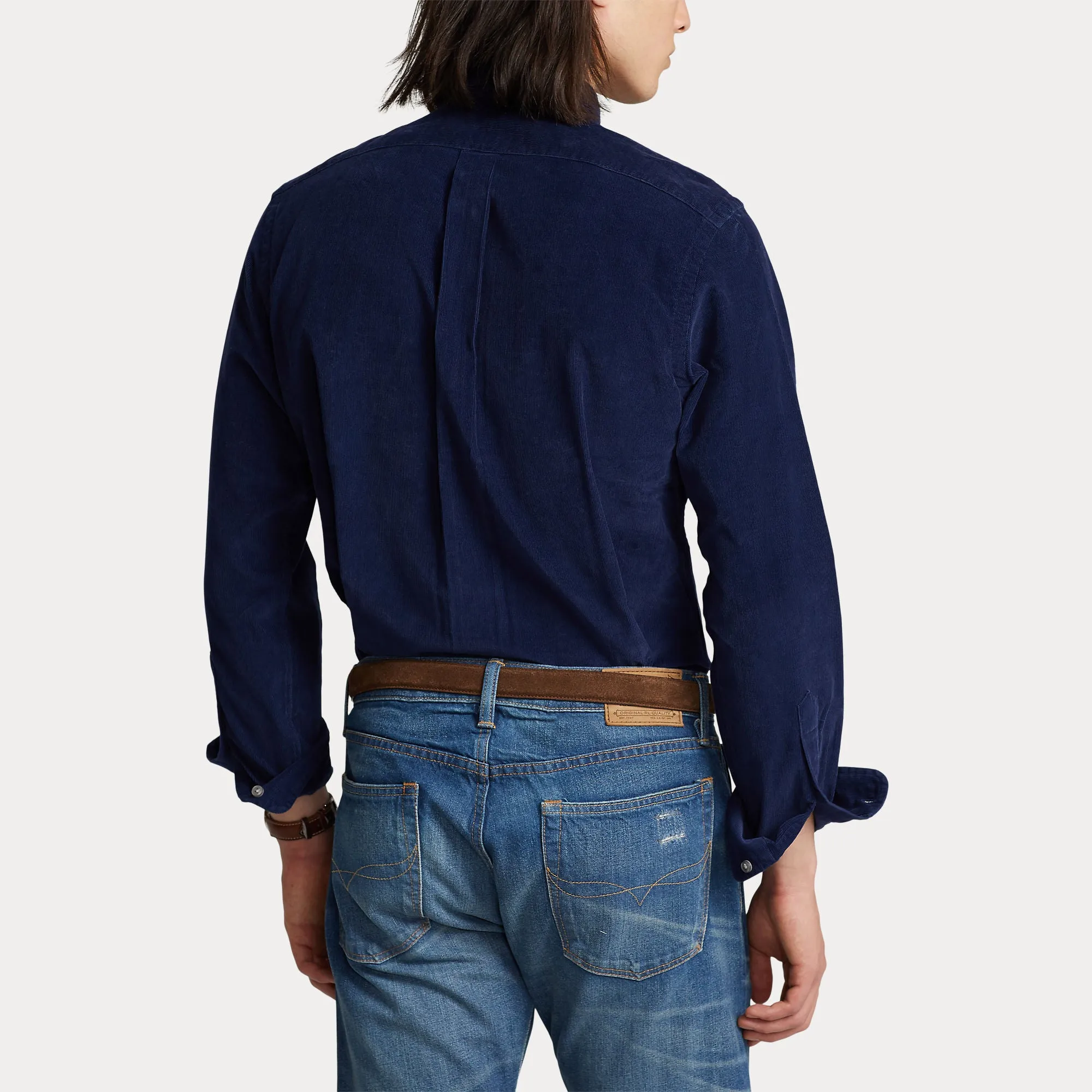 Ralph Lauren Mens Shirt Newport Navy and Olive