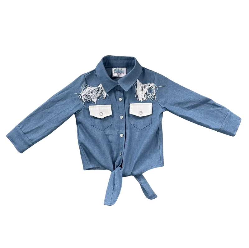 Raring Horse Denim Tie Shirt