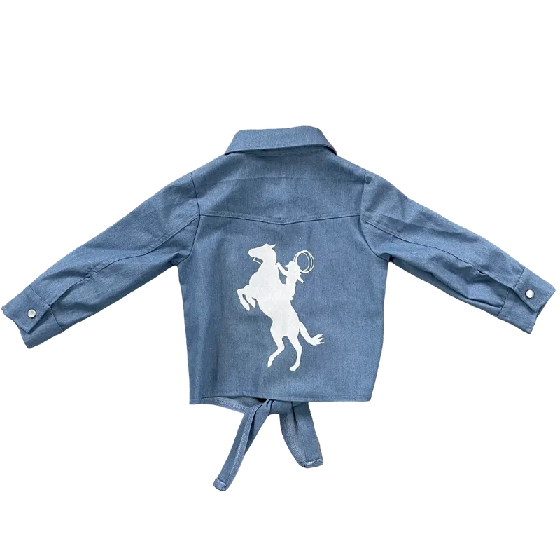 Raring Horse Denim Tie Shirt
