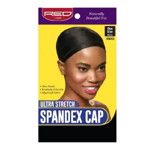 Red by kiss Ultra stretch Spandex Cap, Black  HSD02