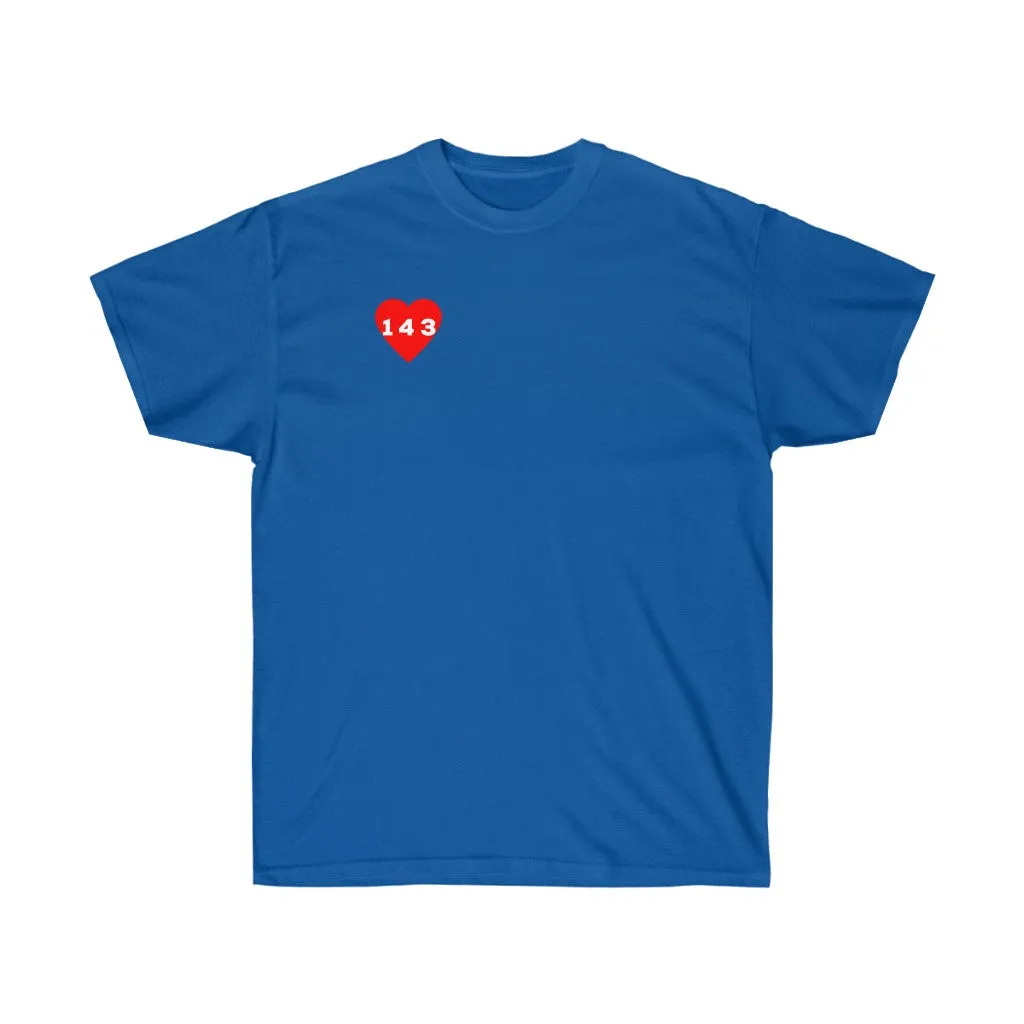 Red "143" Adult T-shirt