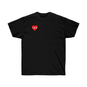 Red "143" Adult T-shirt