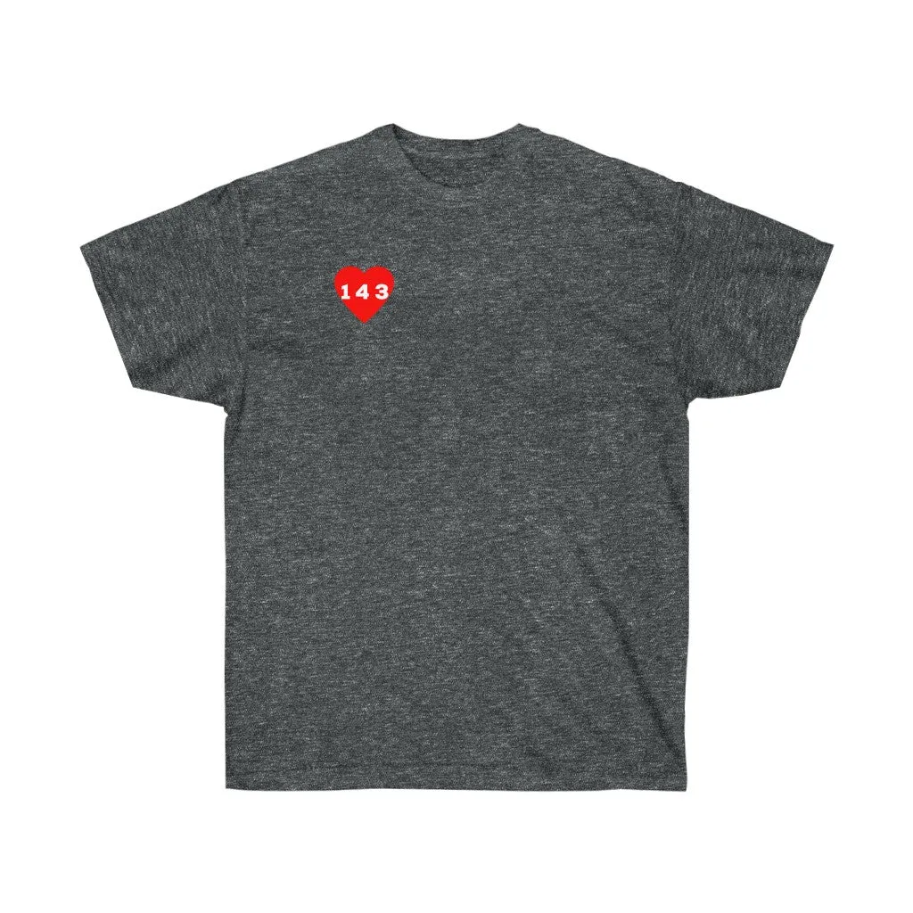 Red "143" Adult T-shirt