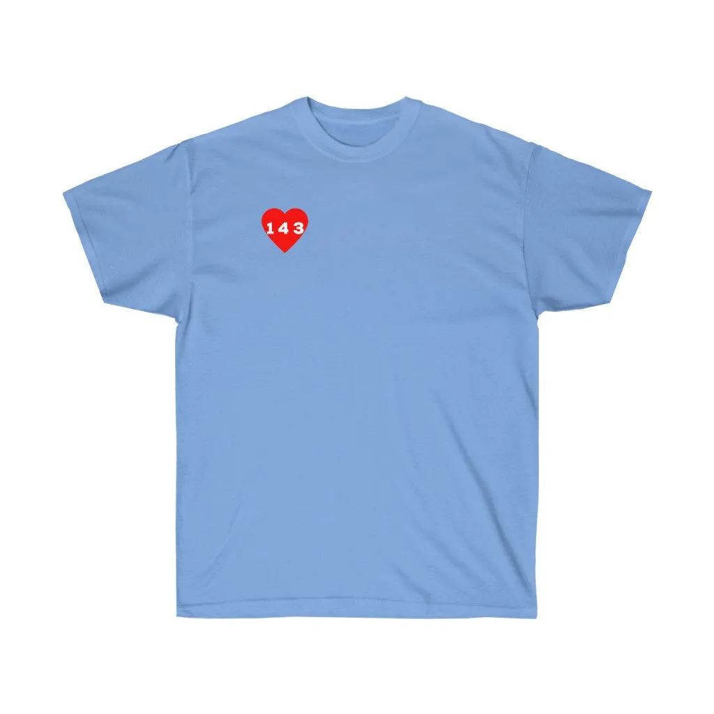Red "143" Adult T-shirt