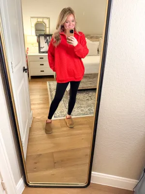 Red Tunic Half Zip