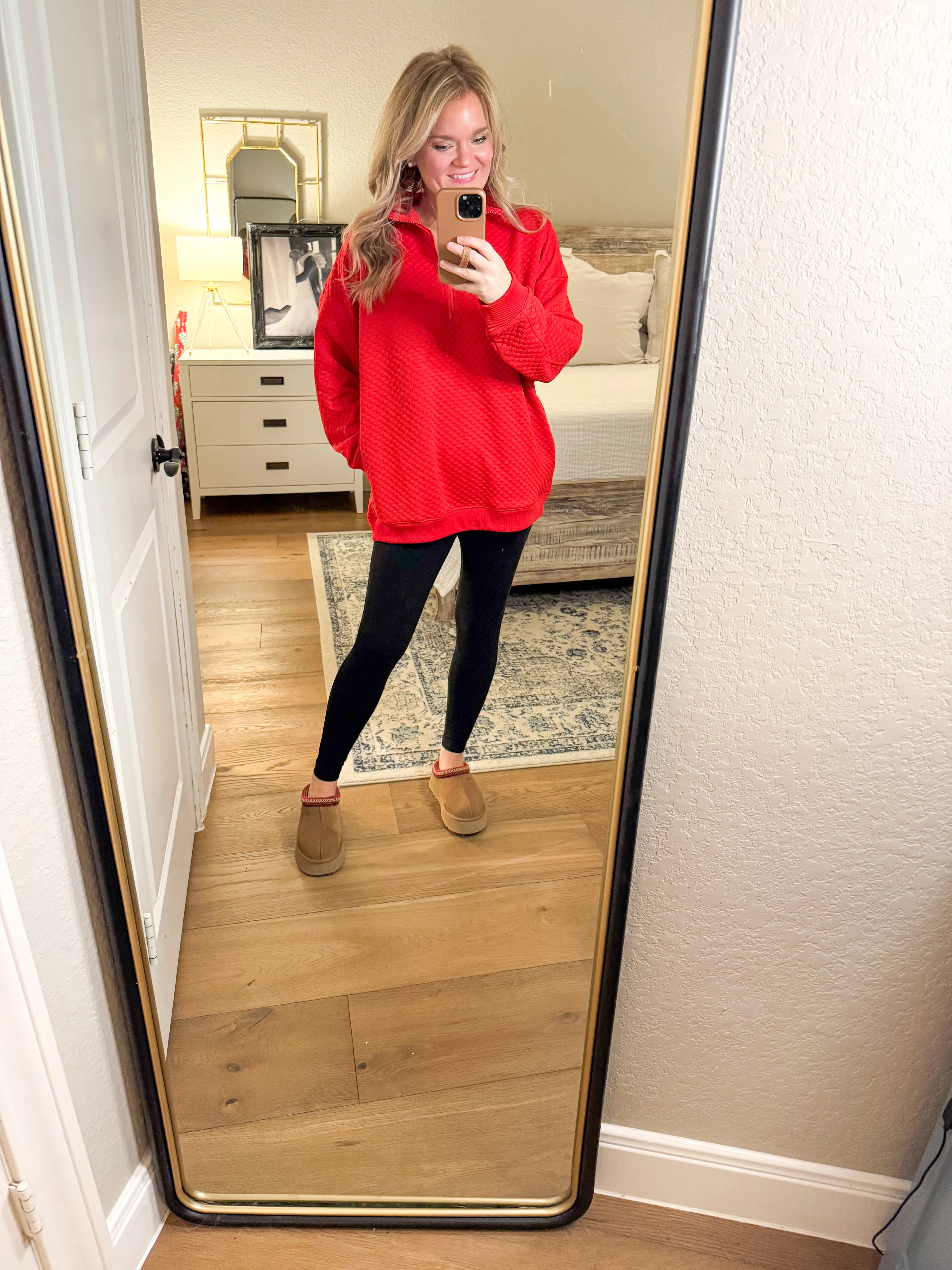 Red Tunic Half Zip