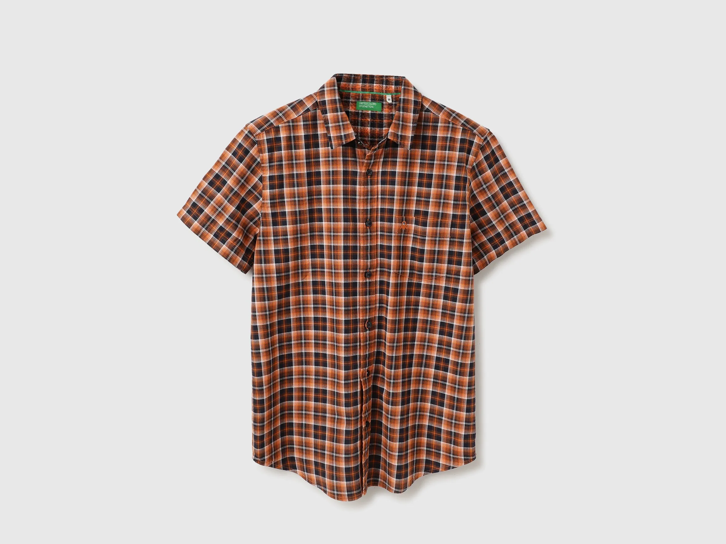 Regular Fit Spread Collar Checkered Shirts
