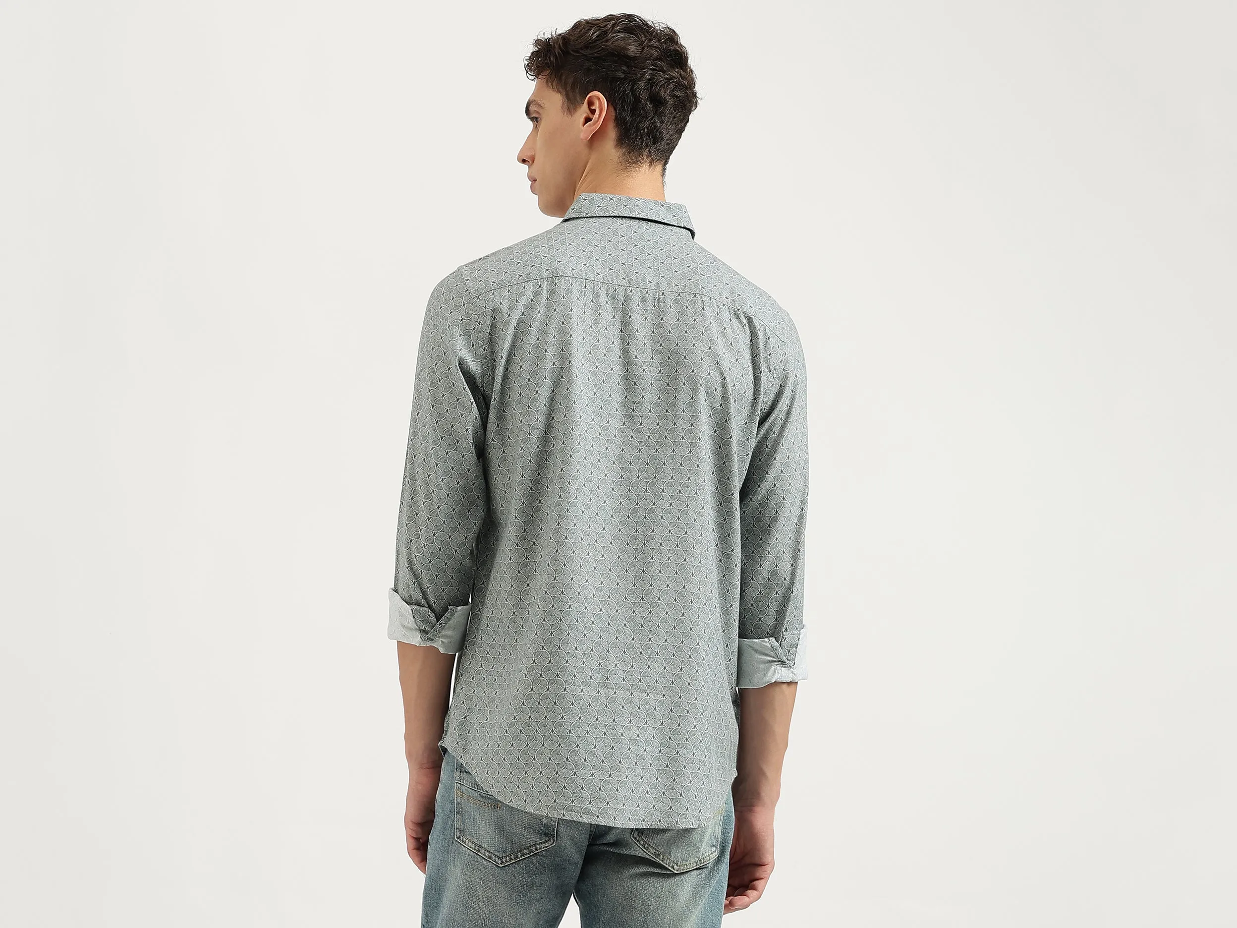 Regular Fit Spread Collar Printed Shirts