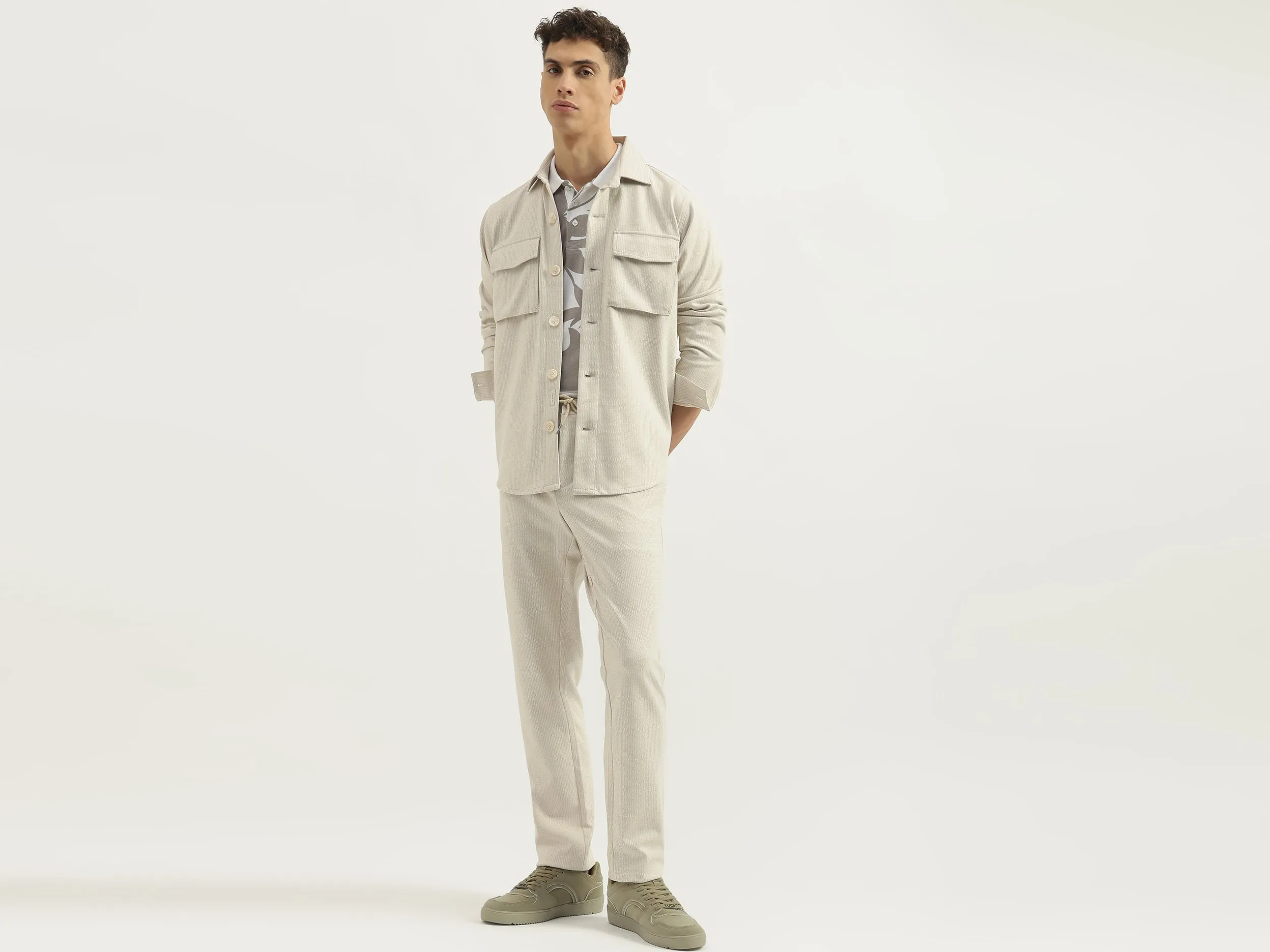 Regular Fit Spread Collar Solid Shirts
