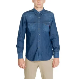Replay Classic Long Sleeve Blue Men's Shirt