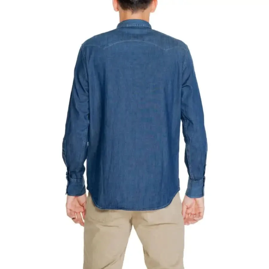 Replay Classic Long Sleeve Blue Men's Shirt
