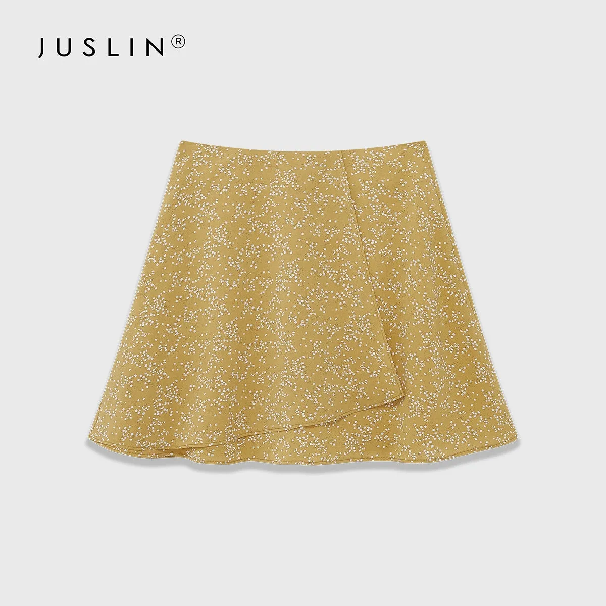 Retro Floral Asymmetric Skirt