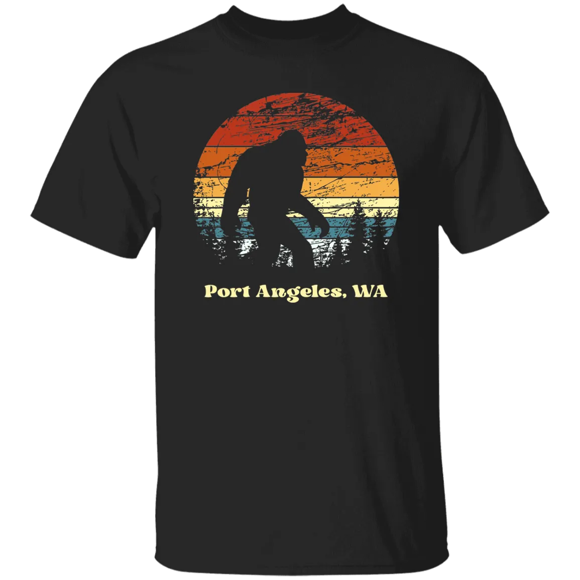 Retro Sunset Sasquatch PA Grunge - T-Shirt