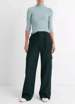 RIBBED TURTLENECK TOP