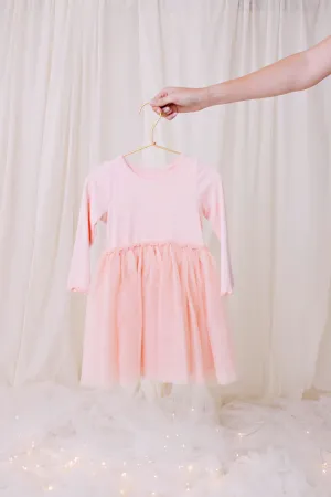 Ribbed Tutu Dress - Soft Rose