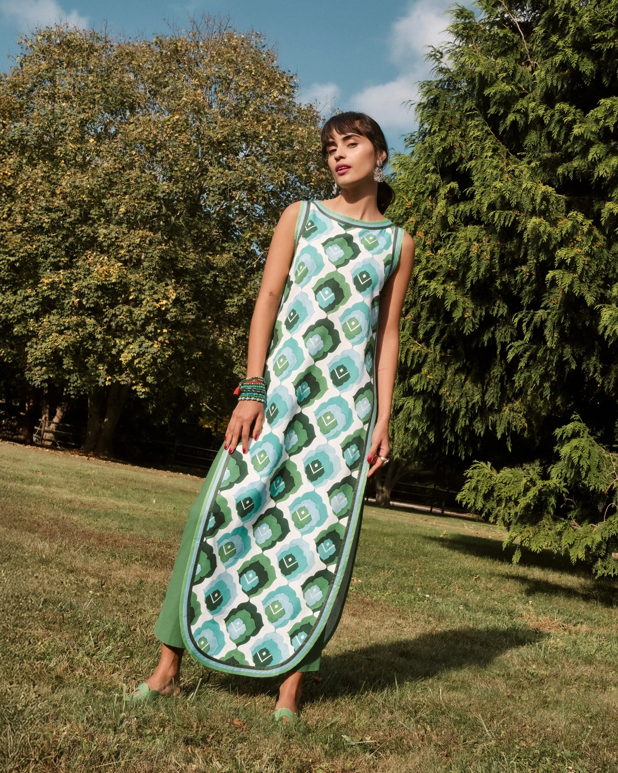 Sabrina Top - Graphic Leaf