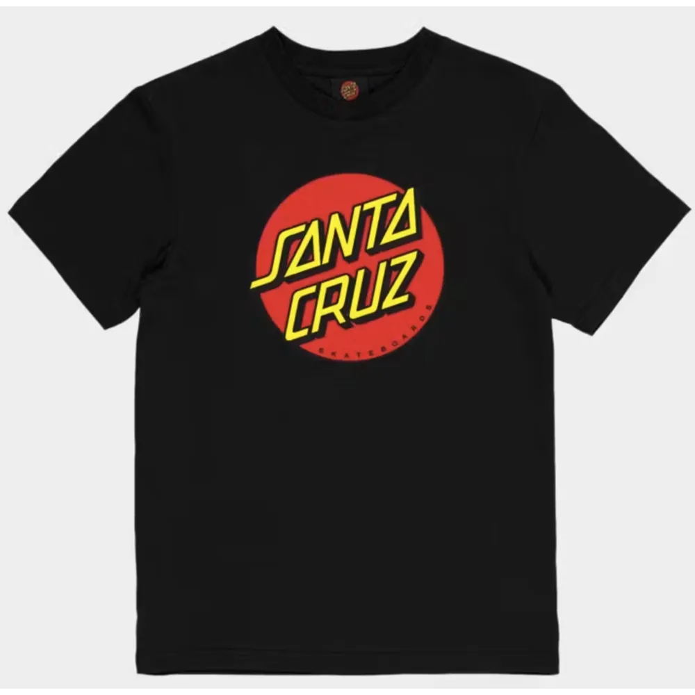 Santa Cruz Classic dot puff front S/S Tee Boys - Black