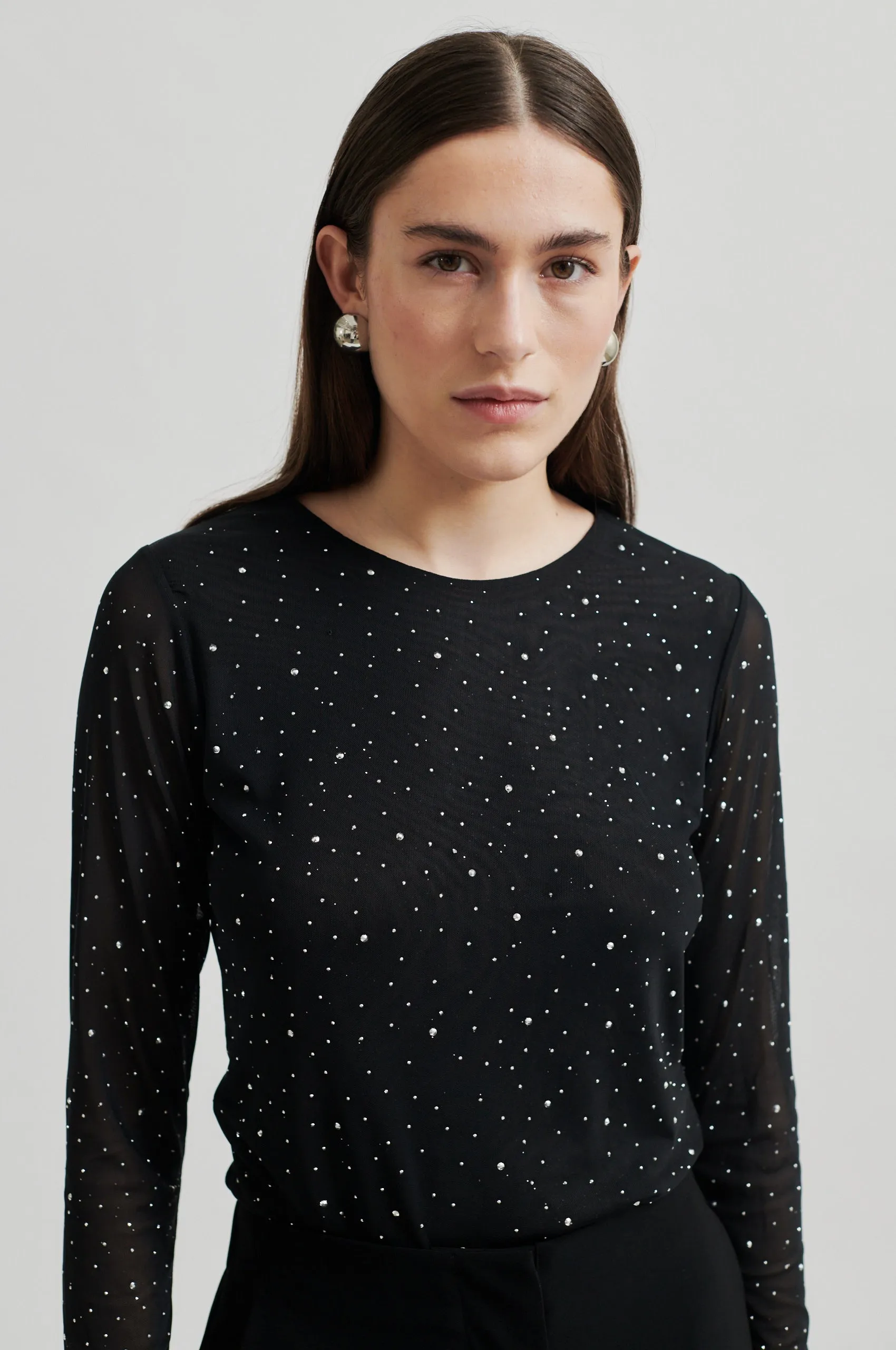 Second Female Edgy O-Neck Mesh Tee