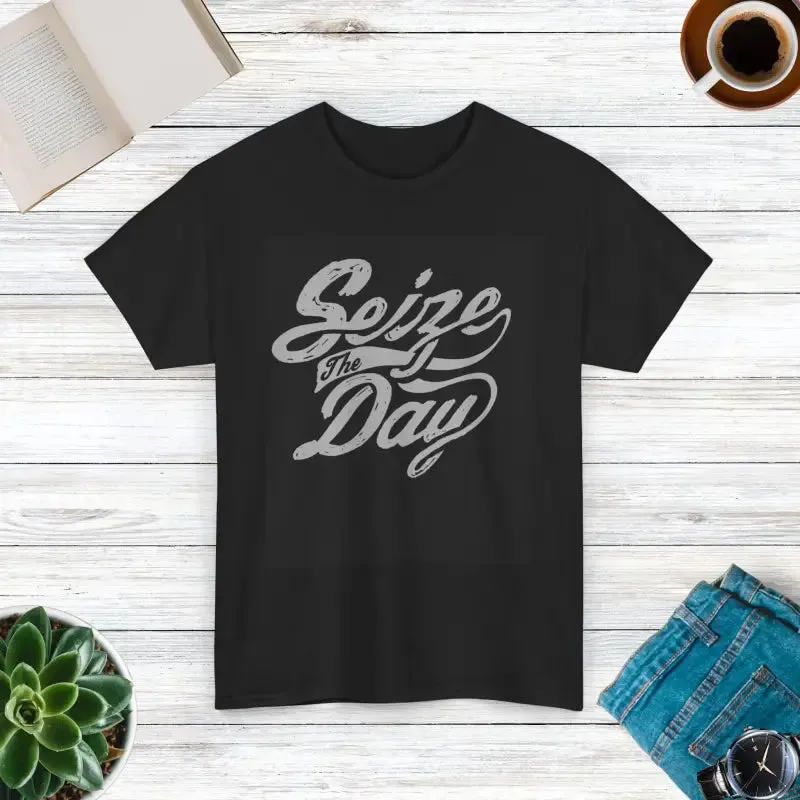 Seize the Day Cotton Tee Inspiring Bold Moves