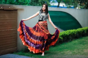 Senoritas skirt orange purple WLS