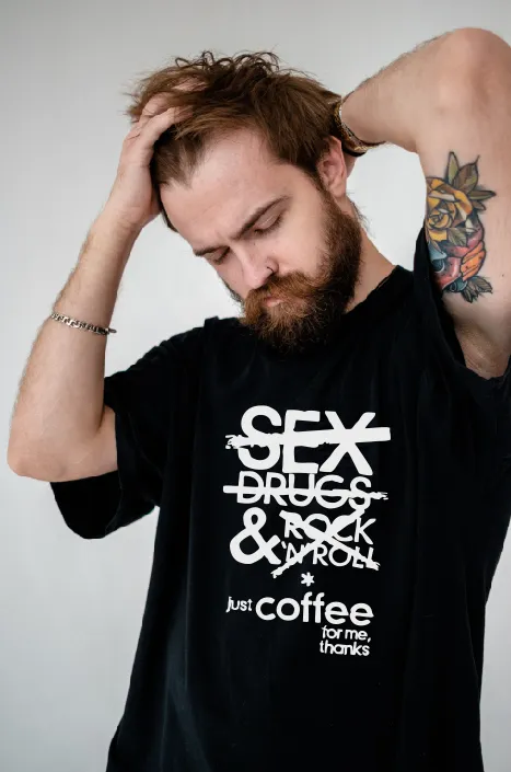 Sex, Drugs, Rock n' Roll – Just Coffee for Me, Thanks T-shirt l Sweatshirt l Hoodie