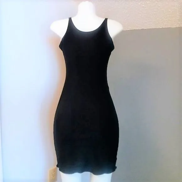 SHAPEEZ Tankee Slip 34 D black NEW back fat smoothing shapewear