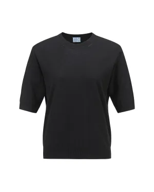 Sheer Cashmere Short-Sleeve