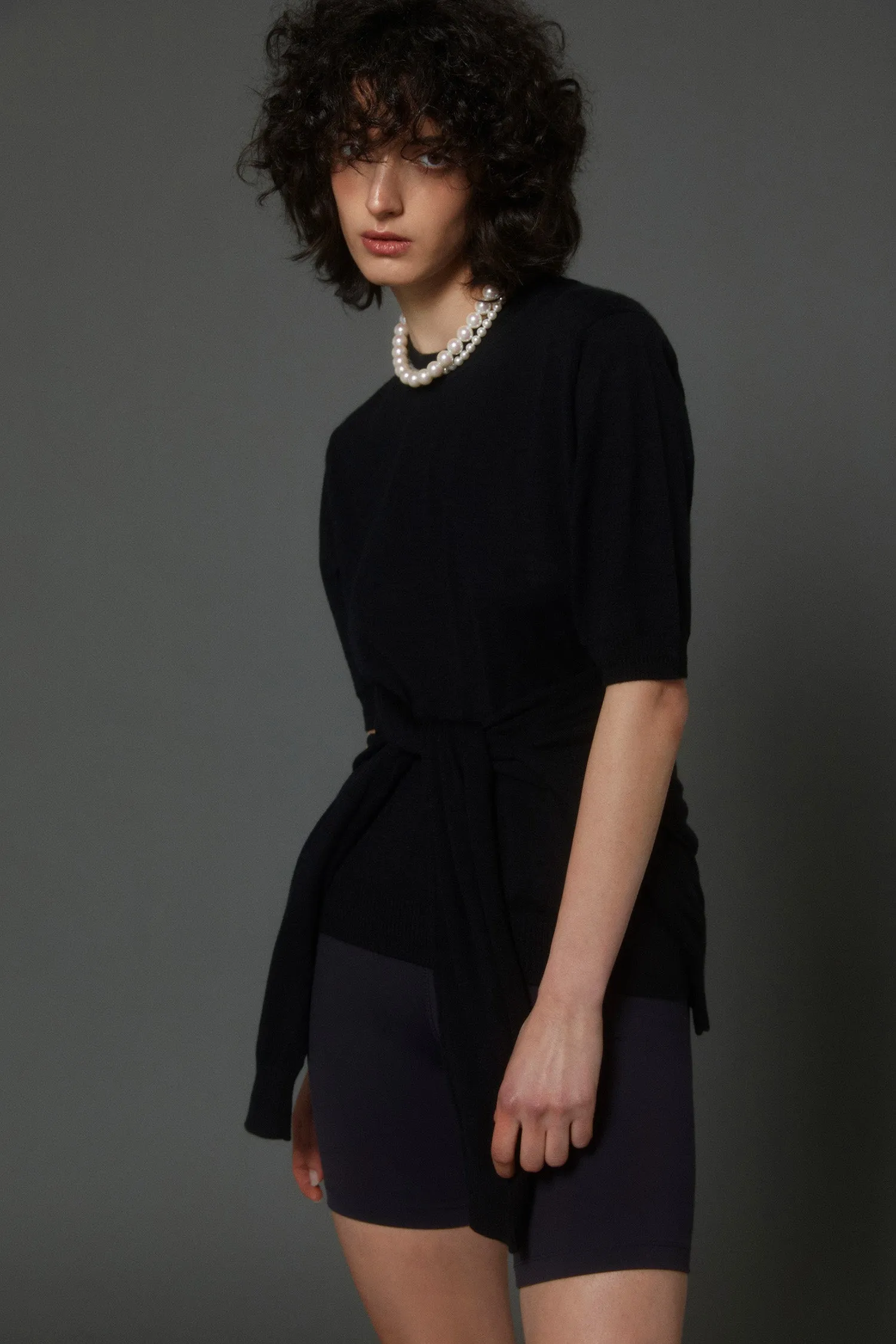 Sheer Cashmere Short-Sleeve