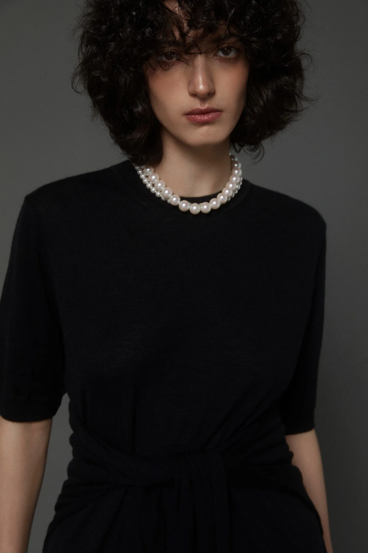 Sheer Cashmere Short-Sleeve
